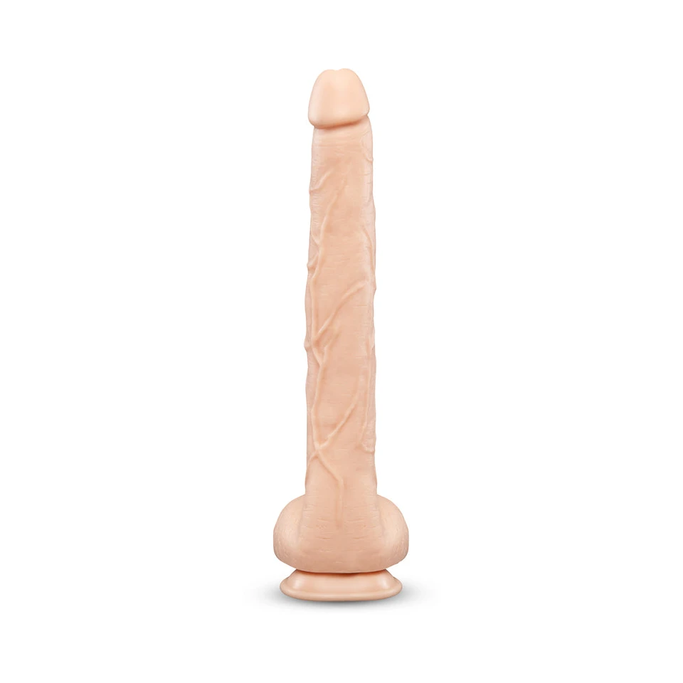 BONE - 17" DEEP-INSERT DILDO WITH REALISTIC BALLS AND SUCTION CUP