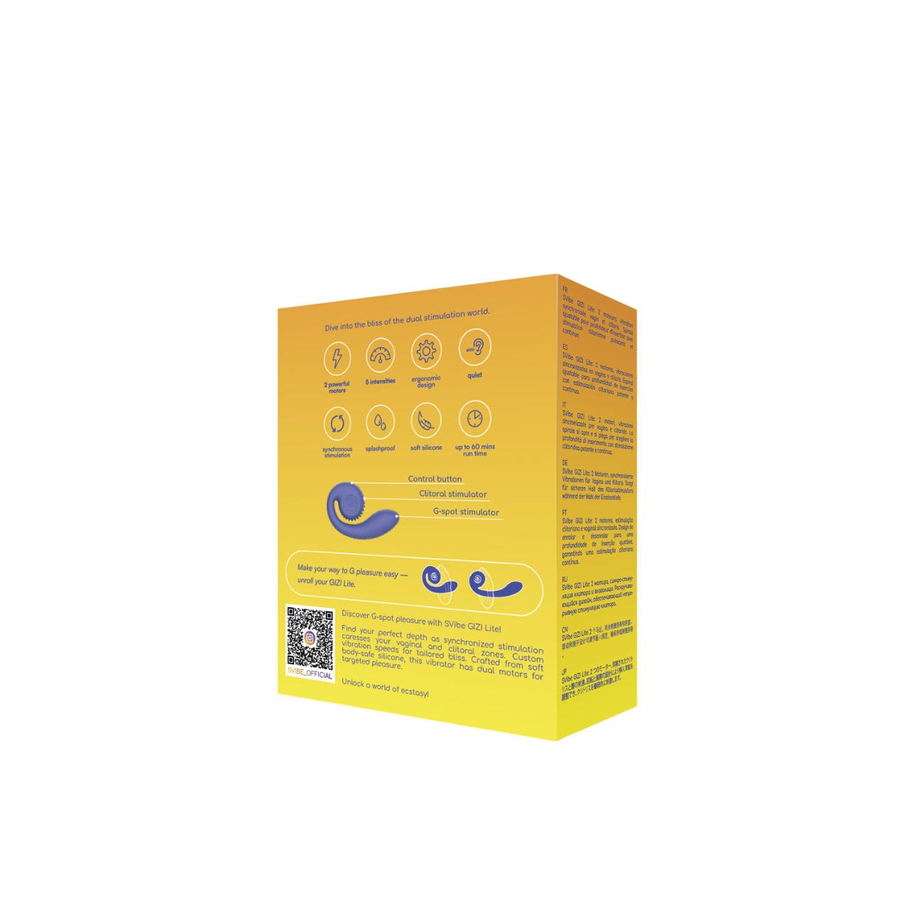 SVibe Snail GIZI Lite vibrator, juicy blueberry