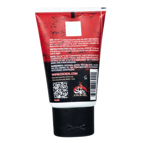 Cock Oil Water-Based Lubricant – Squeeze Tube 2 oz