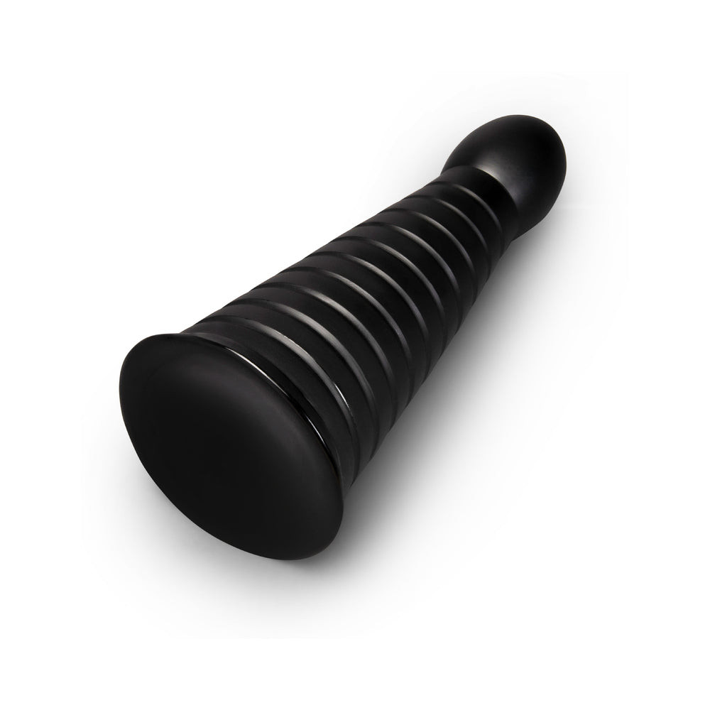CONE - 10" TAPERED & RIBBED DILDO WITH SUCTION CUP