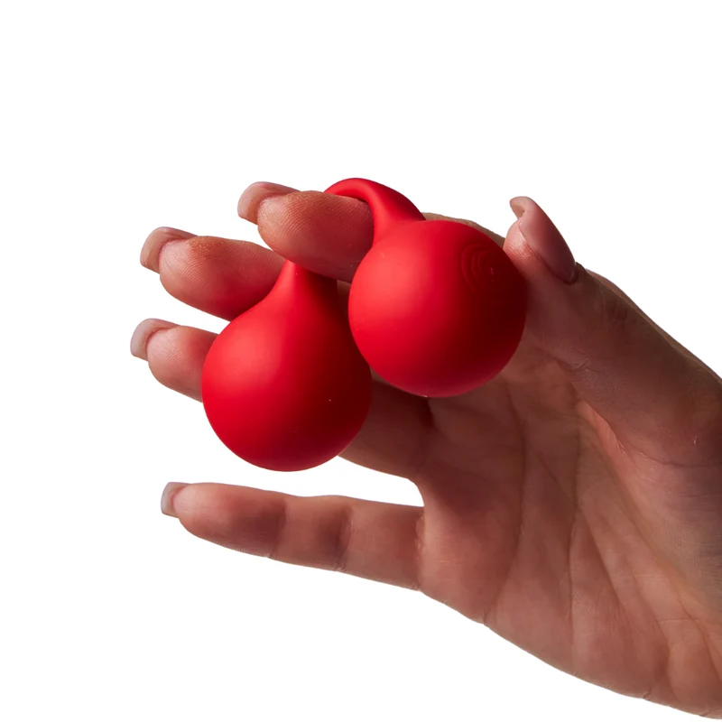 SVibe Snail TWINN finger vibrator, cherry, NO APP