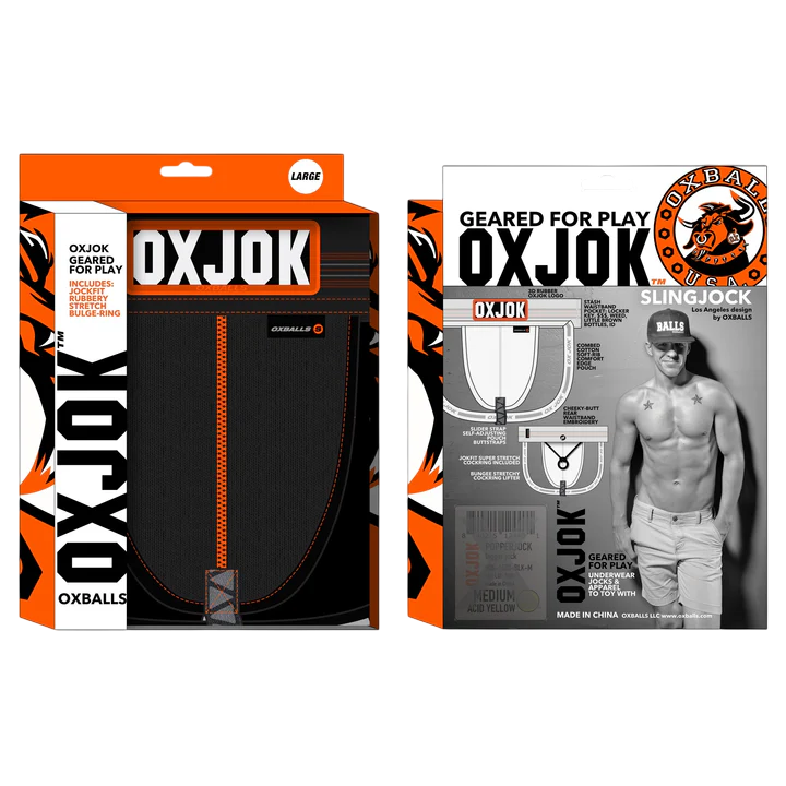SLINGJOCK, upthrust slider-strap jock, BLACK IRON, XX-LARGE